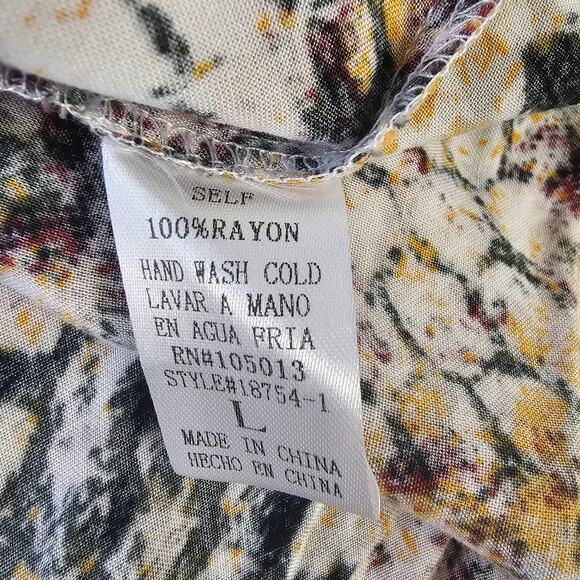 Savanna Jane Women's The Salene Top Size Large Square Neck Snake Print Tie Back - Picture 9 of 10